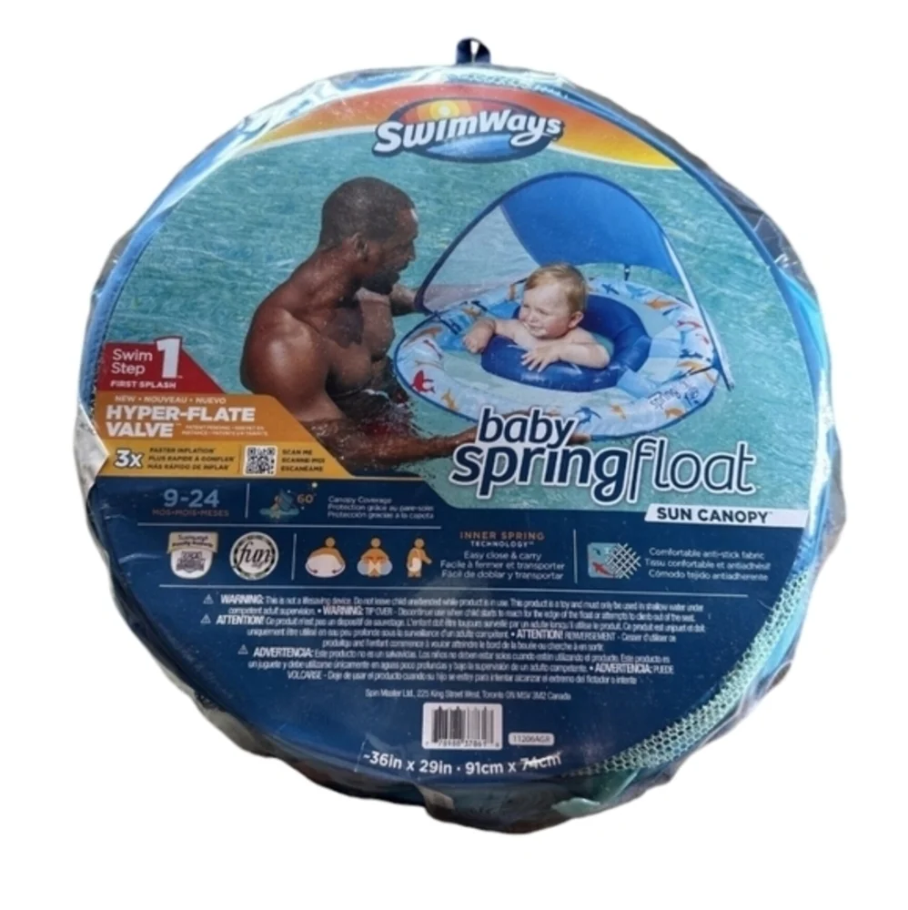 SwimWays Baby Spring Float Sun Canpoy Blue‎